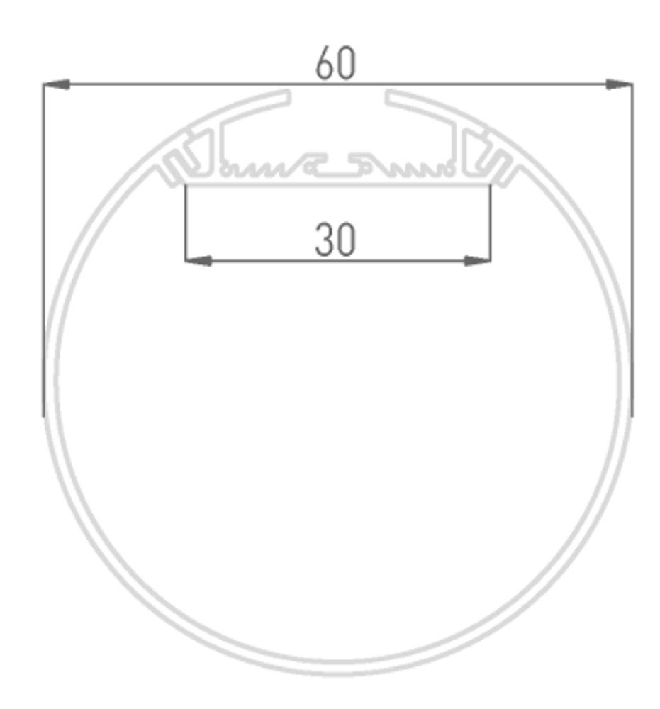 Подвесной алюминиевый профиль LUX LT.60 00-00001076_SW