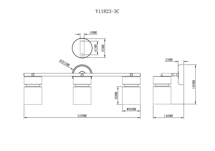 Спот Moderli V11823-3C_MD