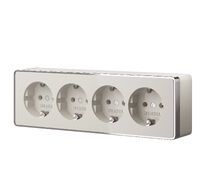 Розетка четверная с заземлением и шторками Werkel Gallant a071253_WR