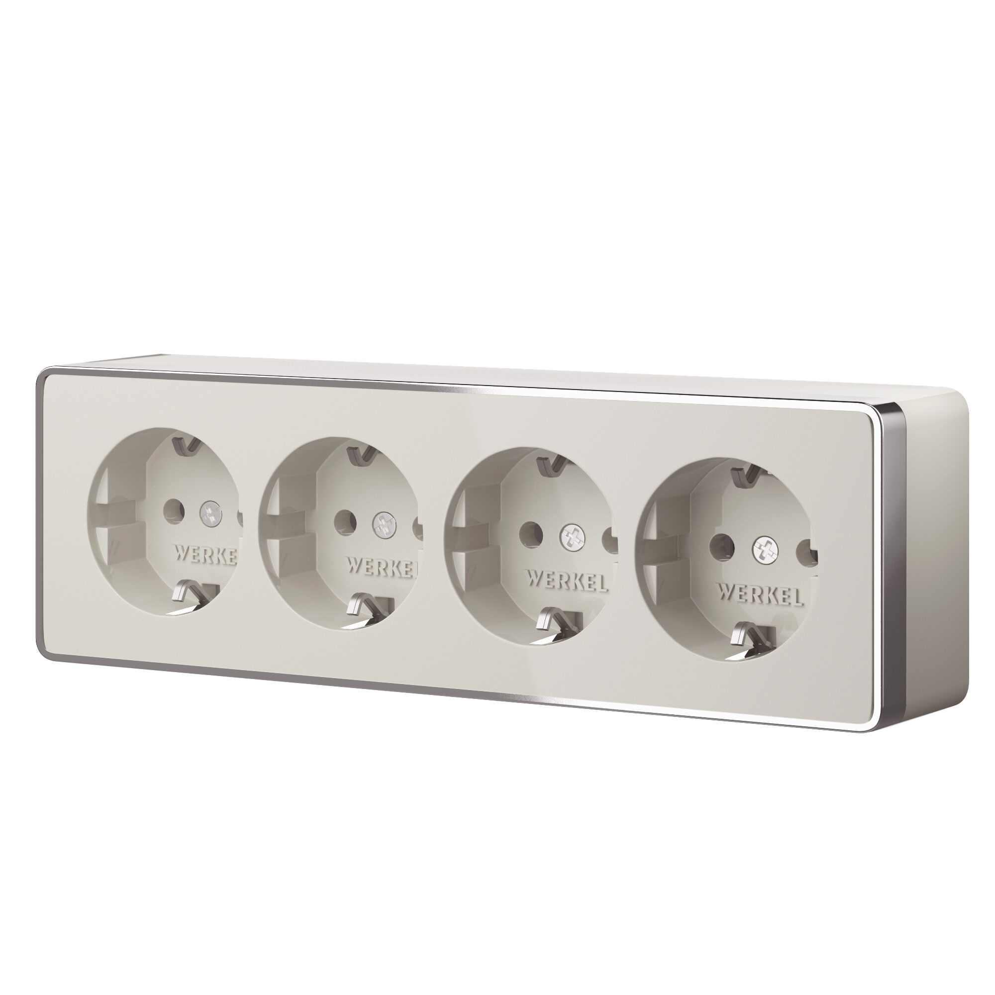 Розетка четверная с заземлением и шторками Werkel Gallant a071253_WR