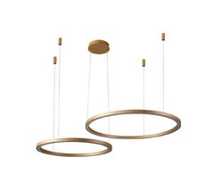 Подвесная люстра Crystallux FORTUNA FORTUNA&nbsp;SP123W&nbsp;LED&nbsp;D600+800&nbsp;GOLD_CR