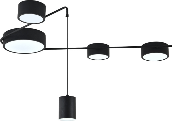 Потолочный светильник с пультом (ночной режим) LED (14028/5С Black) Indigo V000161L