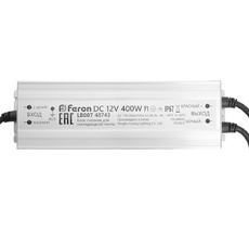 Трансформатор электронный для светодиодной ленты 400W 12V IP67 (драйвер) Feron 48743_FR