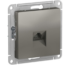 Телефонная розетка встраиваемая RJ-11 (сталь) Systeme Electric ATN000981