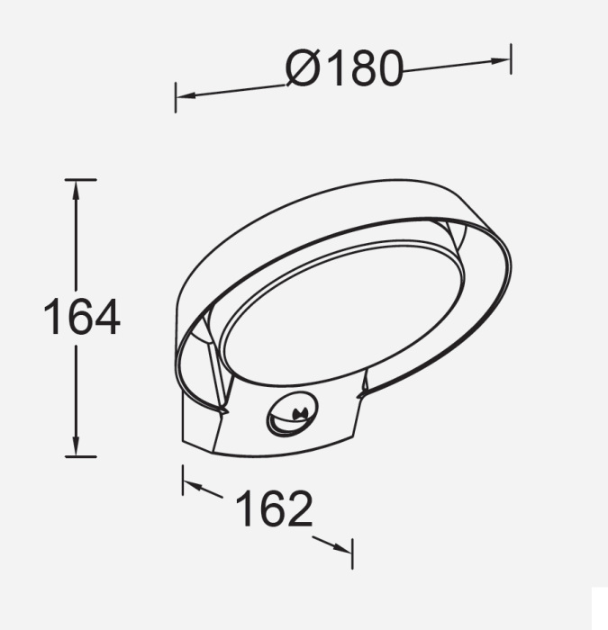 Настенный светильник уличный светодиодный IP54 Oasis Light W2057-3K-Pir Gr_OL