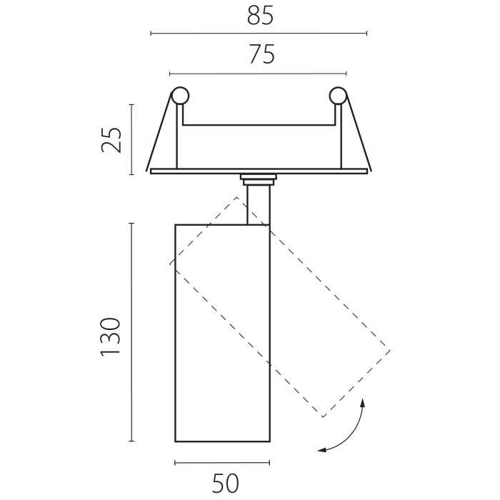 Спот с адаптером Lightstrar Canno Pro C4127RS_LS
