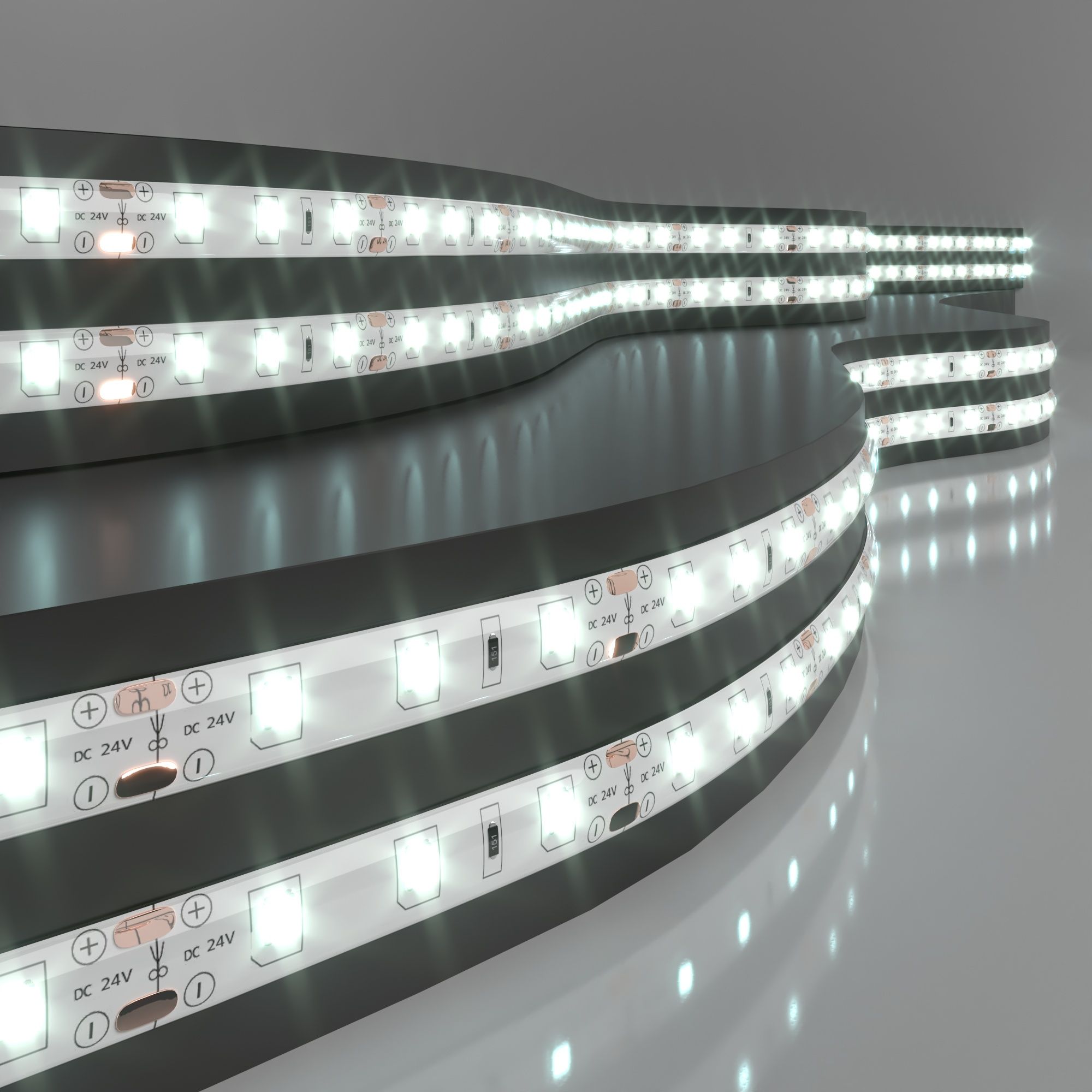 Лента светодиодная 24V 4,8W 60Led 2835 IP65 холодный белый, 5м a052958_ES