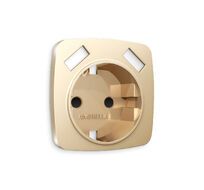 Лицевая панель для электрической розетки с заземлением со шторками 2USB A+A QUANT Ambrella Volt OMEGA OP6090_AMB