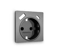 Лицевая панель для электрической розетки с заземлением со шторками 2USB A+C QUANT Ambrella Volt ALFA AP6600_AMB