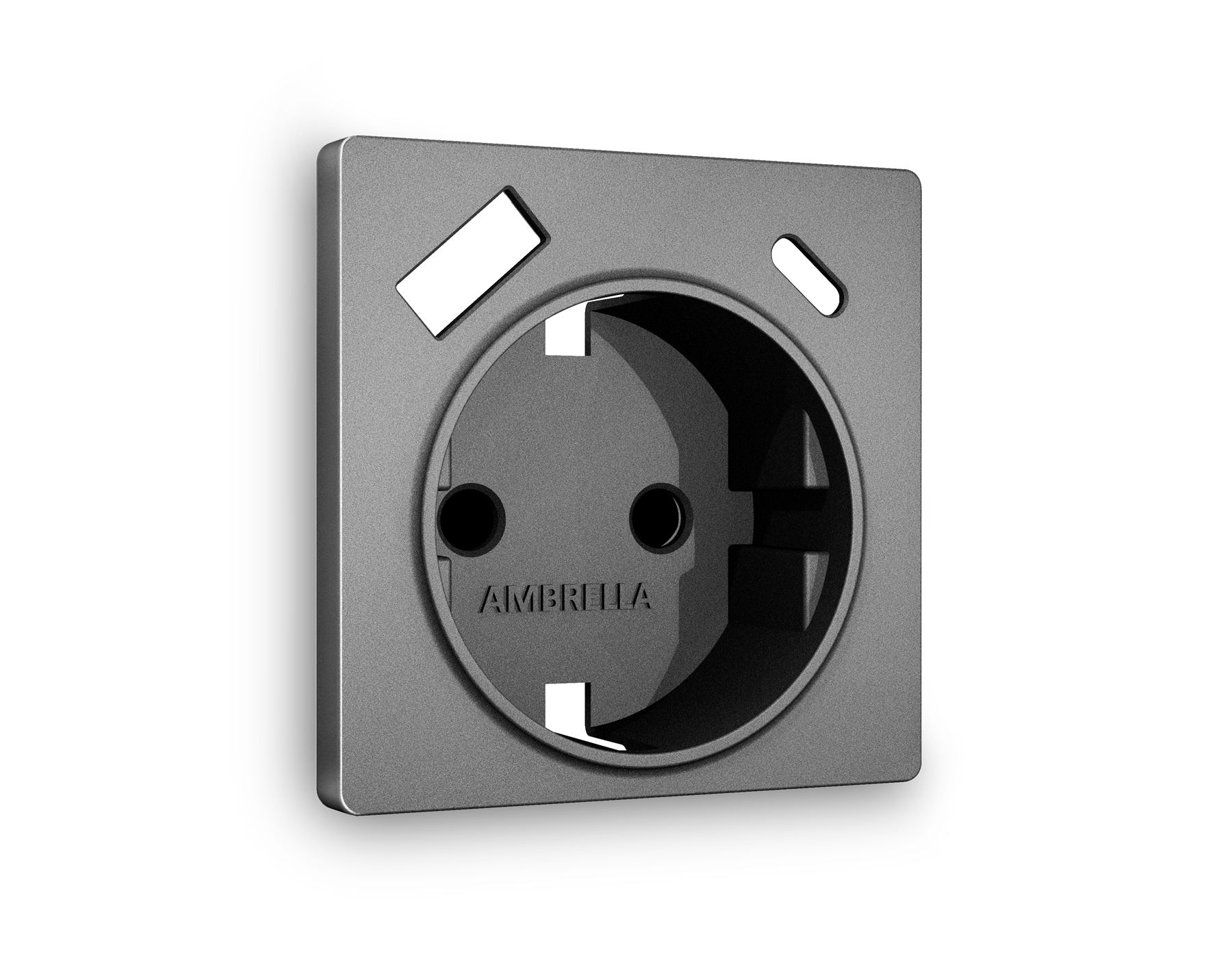 Лицевая панель для электрической розетки с заземлением со шторками 2USB A+C QUANT Ambrella Volt ALFA AP6600_AMB