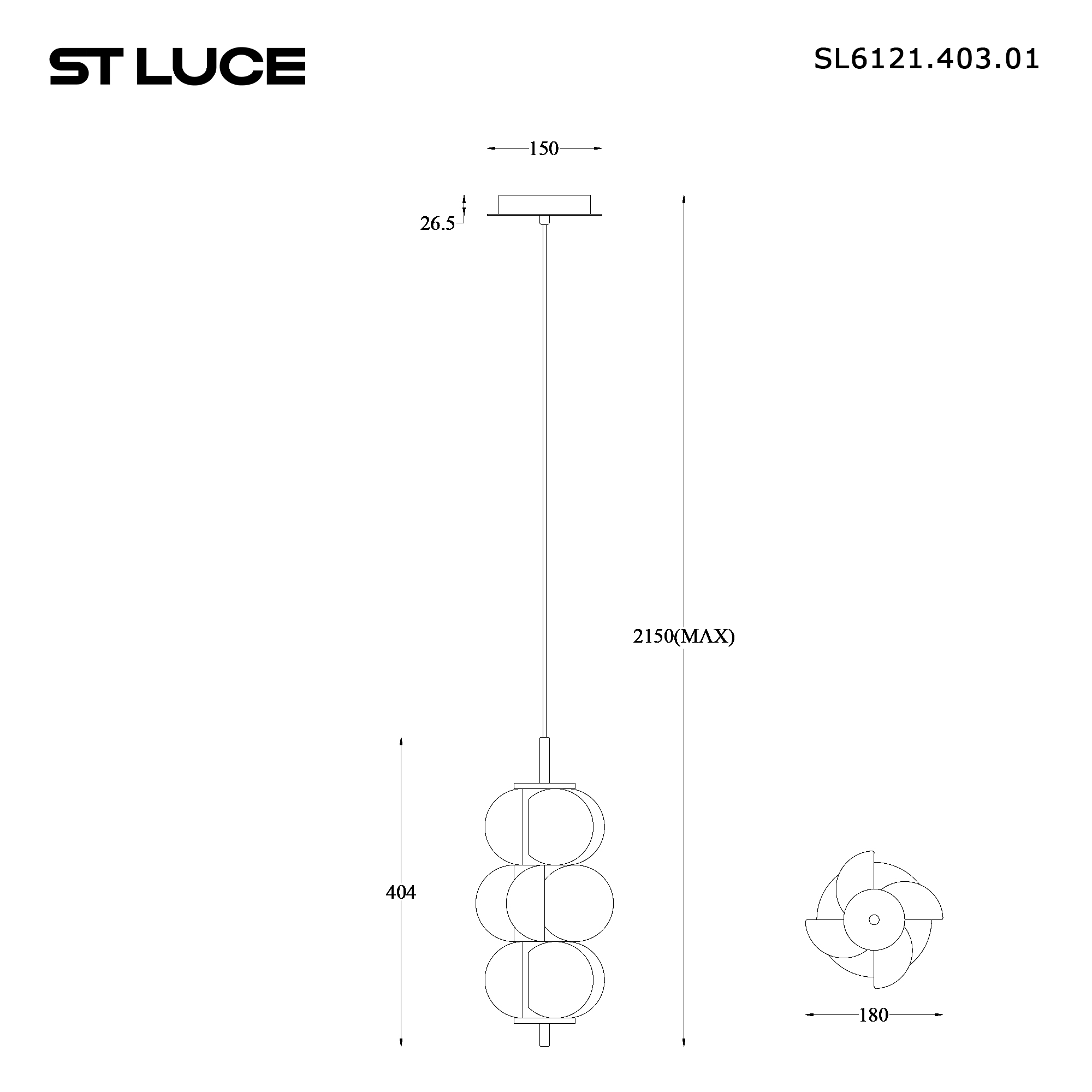 Подвесной светильник ST Luce TALISMAN SL6121.403.01