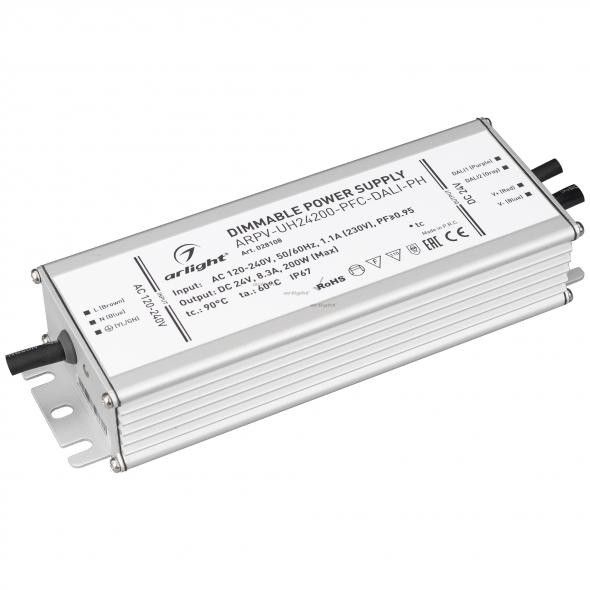 Блок питания ARPV-UH24200-PFC-DALI-PH (24V, 8.3A, 200W) 028108_ARL