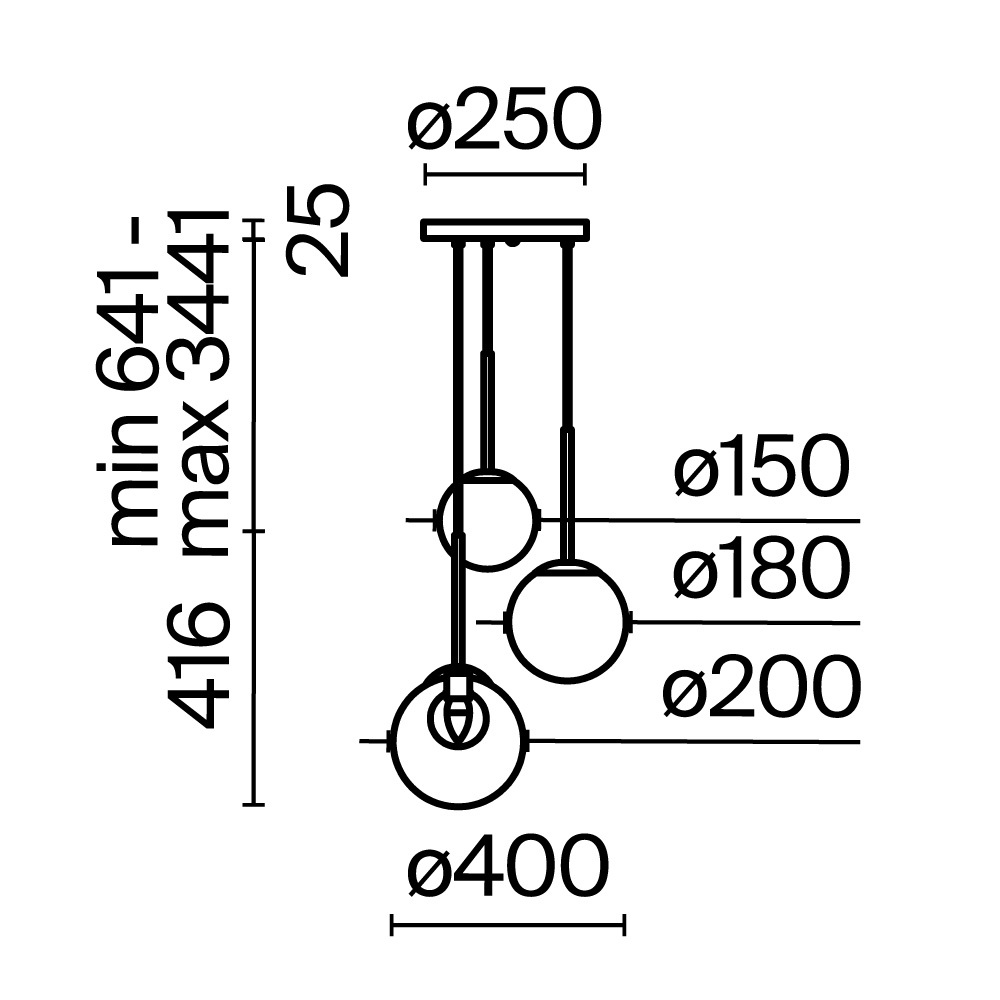 Подвесной светильник Maytoni Basic form MOD521PL-03G_MY