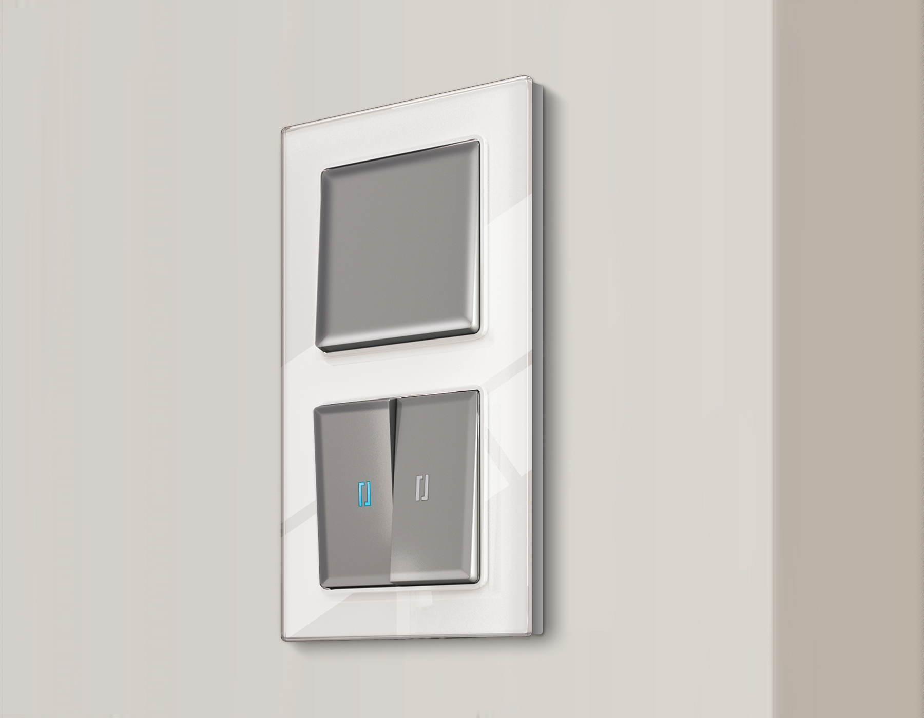 Лицевая панель для 1-клавишных выключателей QUANT Ambrella Volt ALFA AP5010_AMB