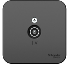 ТВ-розетка накладная оконечная (антрацит) Systeme Electric BLNTA000016