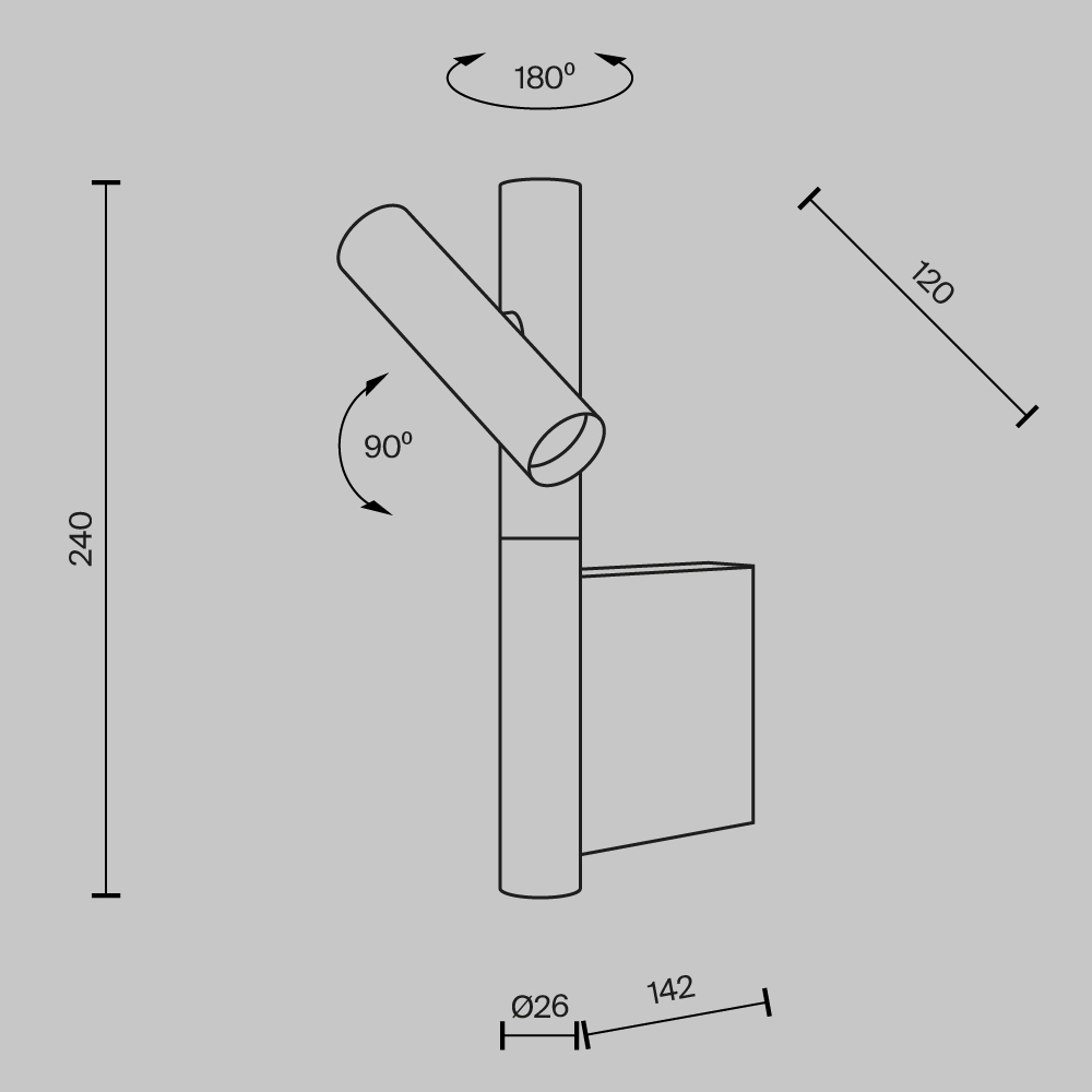 Настенный светильник Maytoni Utility MOD433WL-L3B3K_MY
