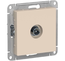 ТВ-розетка встраиваемая проходная (бежевый) Systeme Electric ATN000293