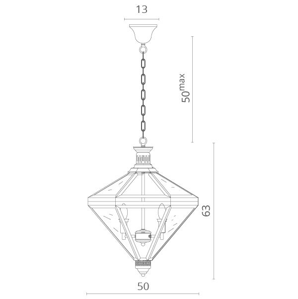 Подвесная люстра Divinare 7400/02 SP-4_DI