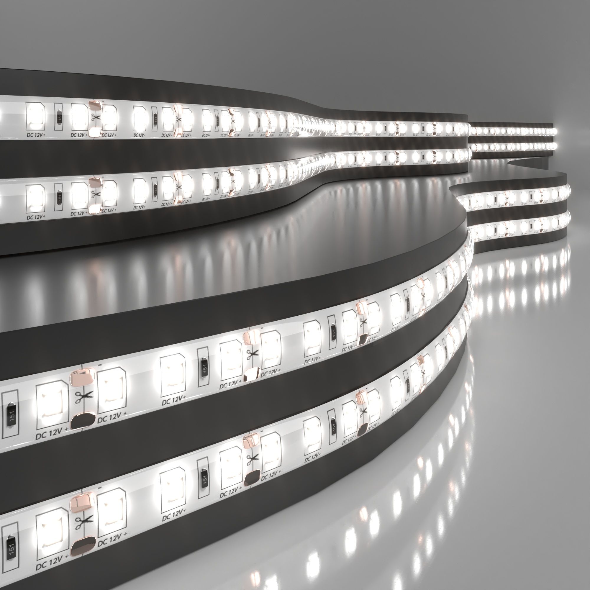 Лента светодиодная 12V 9,6W 120Led 2835 IP65 дневной белый, 5м a052850_ES