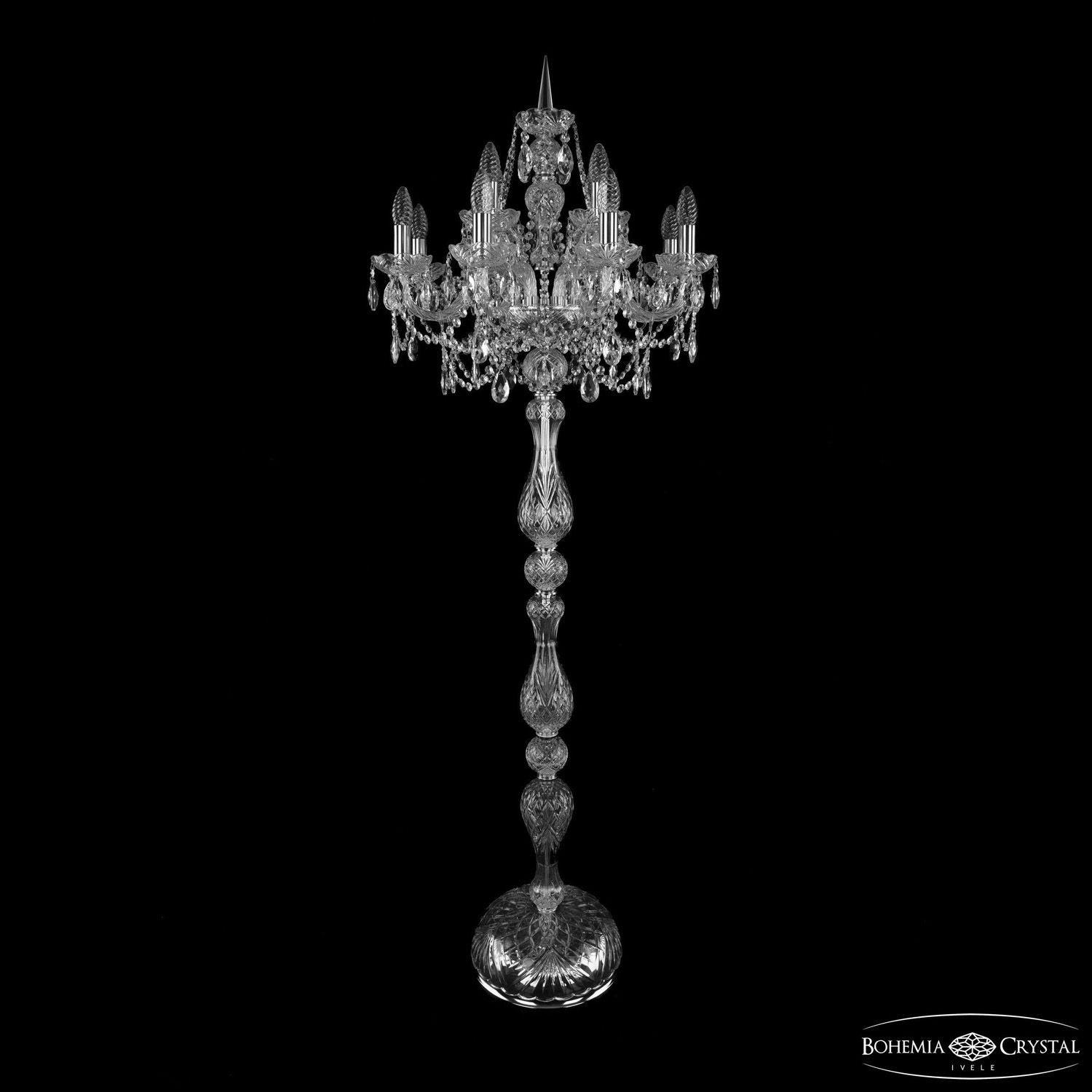 Настольная лампа Bohemia Ivele Crystal 1411T1/8+4/195-170 Ni_BI