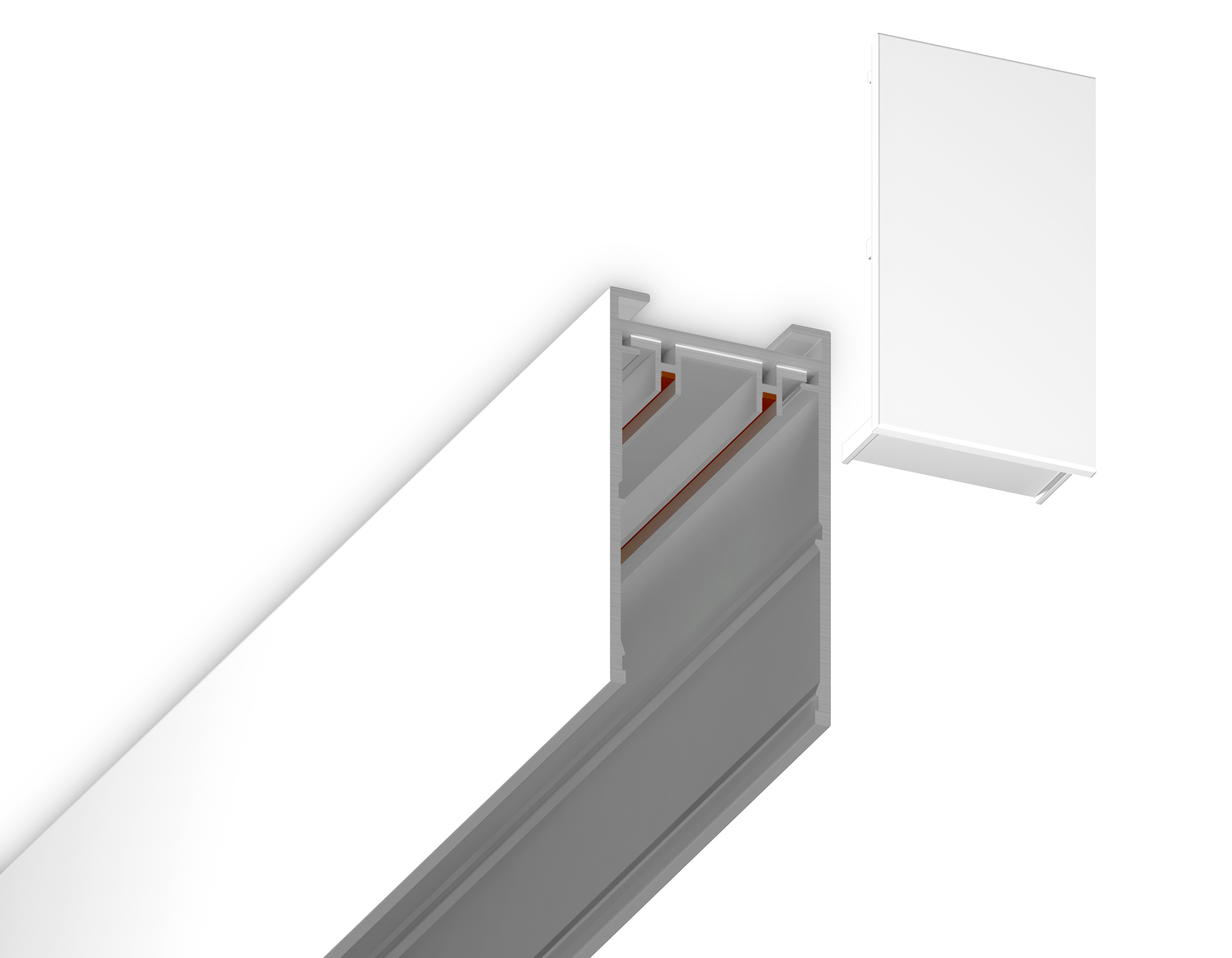 Заглушка для накладного шинопровода Magnetic (2шт) Ambrella Light Magnetic GL1057_AMB