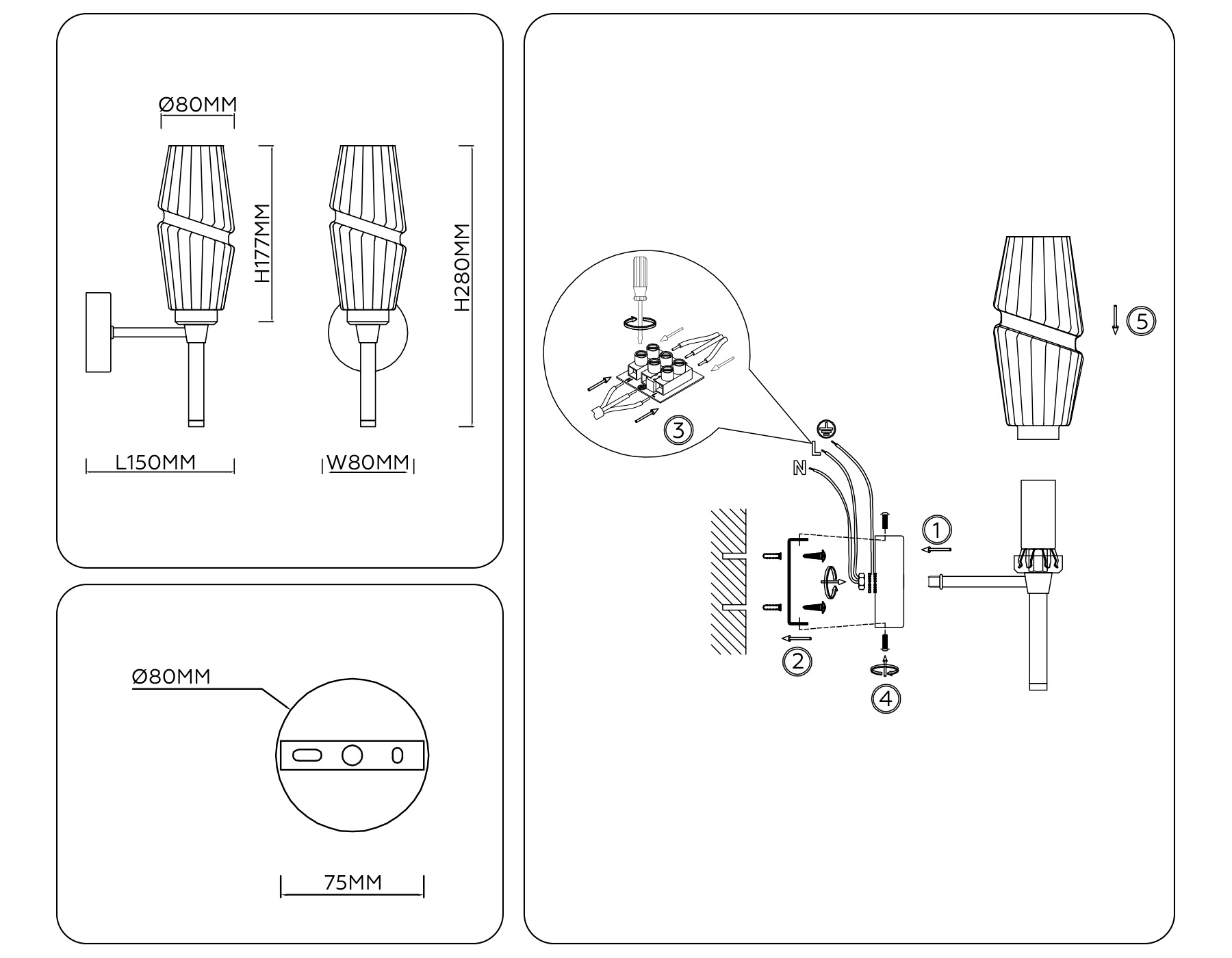 Настенный светильник Ambrella Light HIGH LIGHT LH55204_AMB