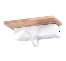 Настенный светильник Ambrella light светодиодный с выключателем, USB портом и полкой Wall FW290_AMB