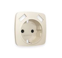Лицевая панель для электрической розетки с/з со шторками 2USB A+A QUANT Ambrella Volt OMEGA OP3290_AMB