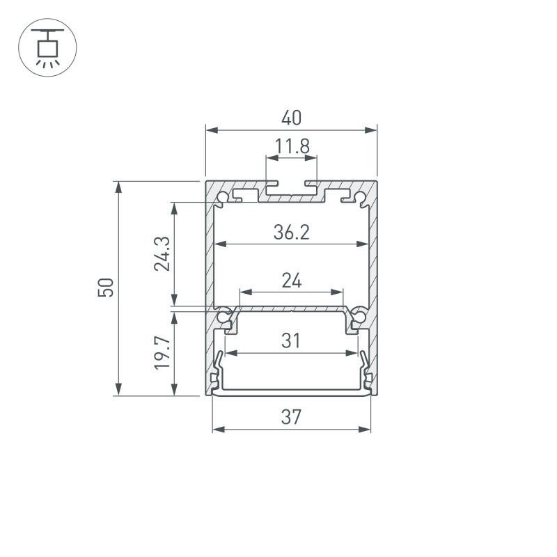 Профиль Arlight IP-LINE 055135_ARL