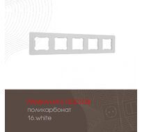 Рамка из поликарбоната на 5 постов Arte Milano 502.16-5.white