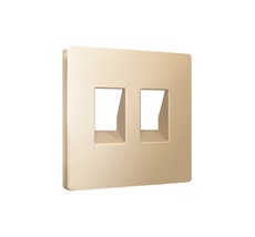 Лицевая панель ALFA для компьютерной/телефонной двойной розетки RJ-45/RJ-11 QUANT Ambrella Volt AP6121_AMB