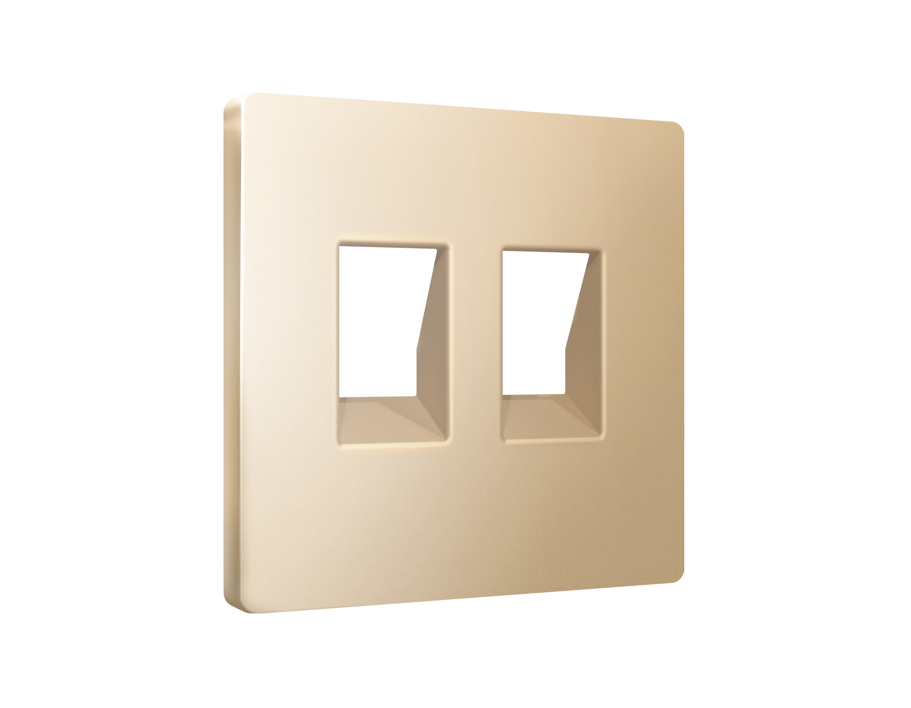 Лицевая панель ALFA для компьютерной/телефонной двойной розетки RJ-45/RJ-11 QUANT Ambrella Volt AP6121_AMB