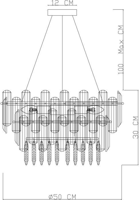 Подвесная люстра Divinare BELLATRIX 3510/17 LM-11_DI
