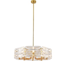 Потолочная люстра хрустальная на штанге (12046/8P Brass) Indigo V000499