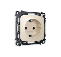 Розетка Ambrella Volt OMEGA с заземлением со шторками 2P+E 16A-250V QUANT MO327010_AMB