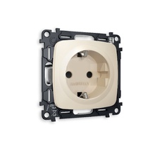 Розетка Ambrella Volt OMEGA с заземлением со шторками 2P+E 16A-250V QUANT MO327010_AMB