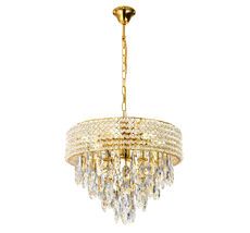 Подвесная люстра светодиодная 50 см с хрустальными подвесками на цепи 140009/8P E14*40W Gold Escada ES0000014_ESC
