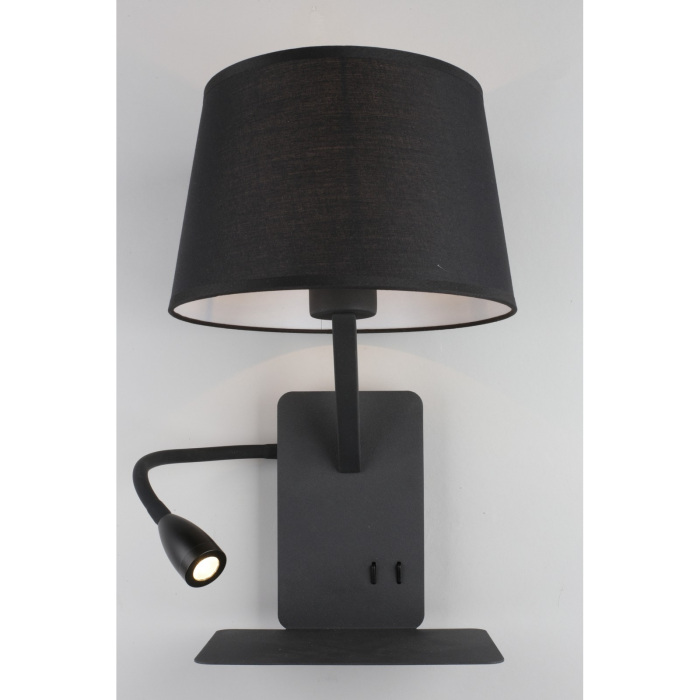 Бра на гибкой ножке для чтения с полкой Omnilux OML-62811-02