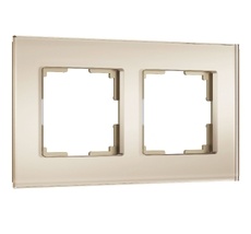 Рамка на 2 поста Senso (шампань, стекло soft-touch) Werkel a064577_WR