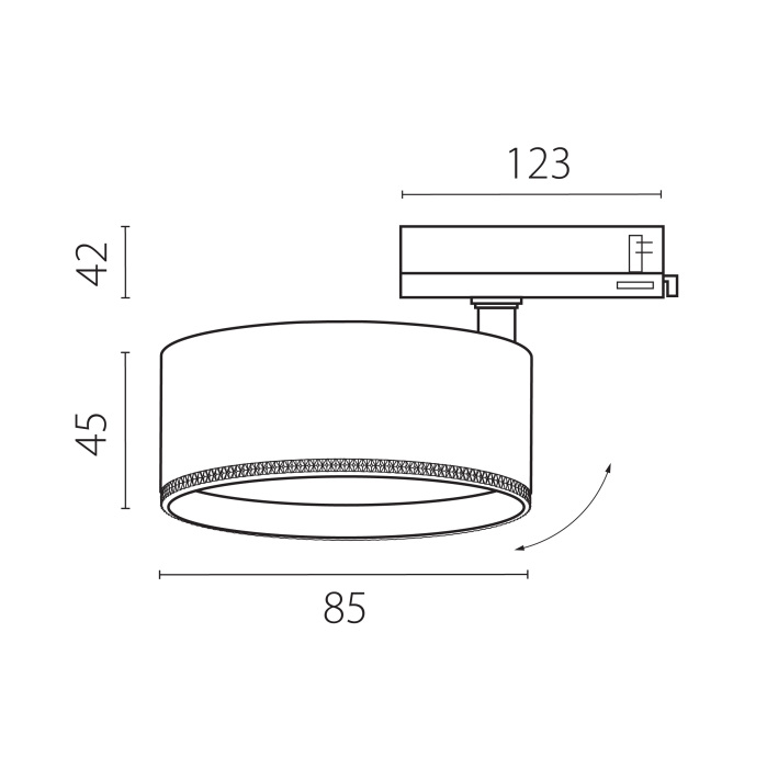 Трековый светильник с адаптером Lightstrar Alta Pro A5546QT_LS
