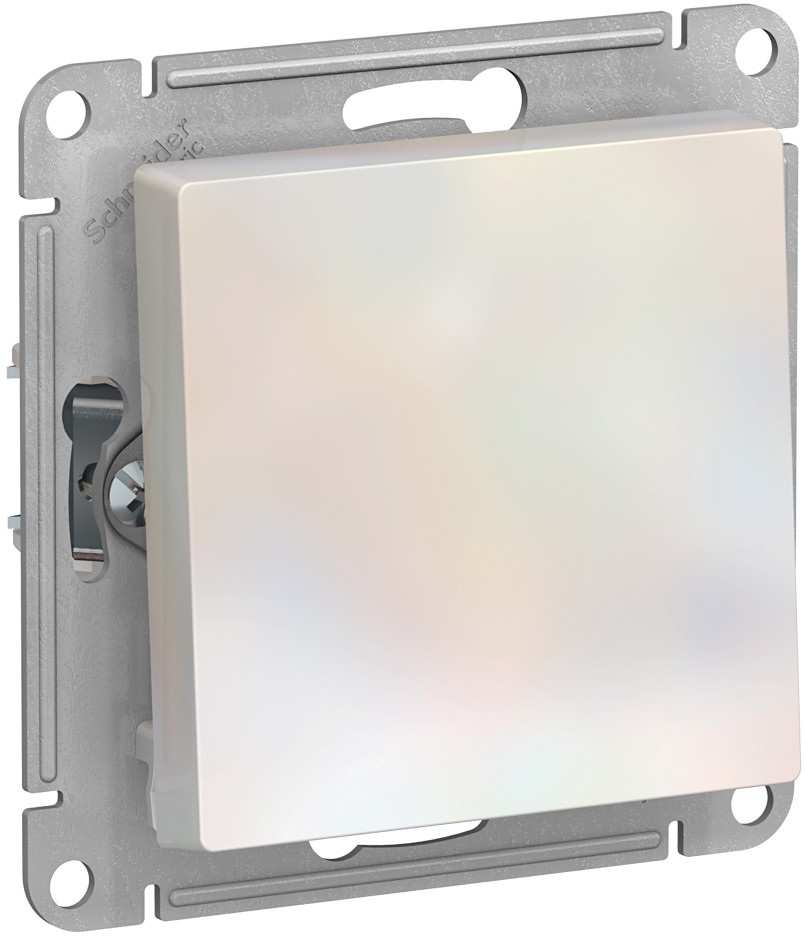 Выключатель встраиваемый одноклавишный (жемчужный) Systeme Electric ATN000411