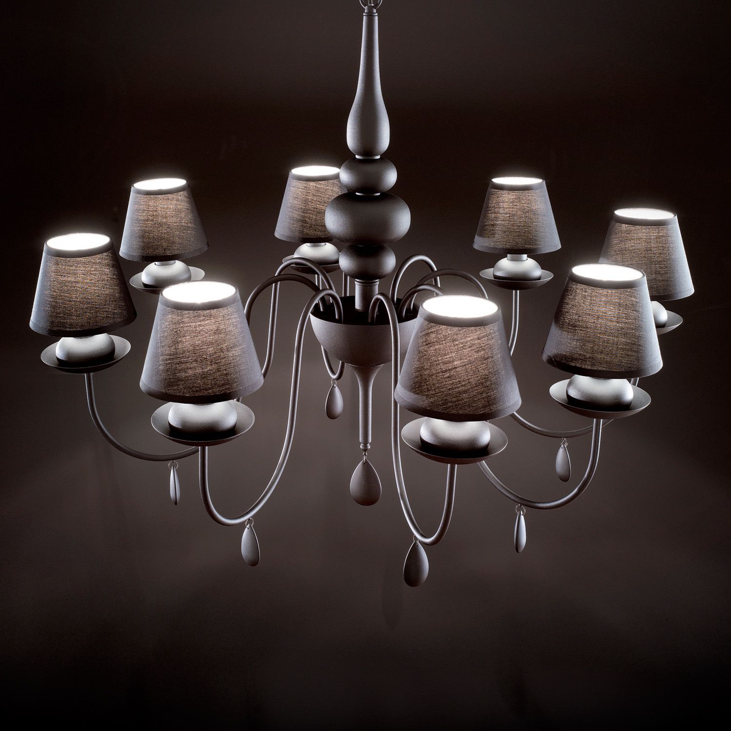 Подвесная люстра Ideallux BLANCHE SP8 NERO_IL