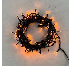 Гирлянда Нить 10м Желтая 24В, 100 LED, Провод Черный ПВХ, IP54 PST100-11-1Y