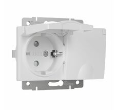 Розетка двойная влагозащ. с зазем. с защит. крышками и шторками Werkel a057276_WR