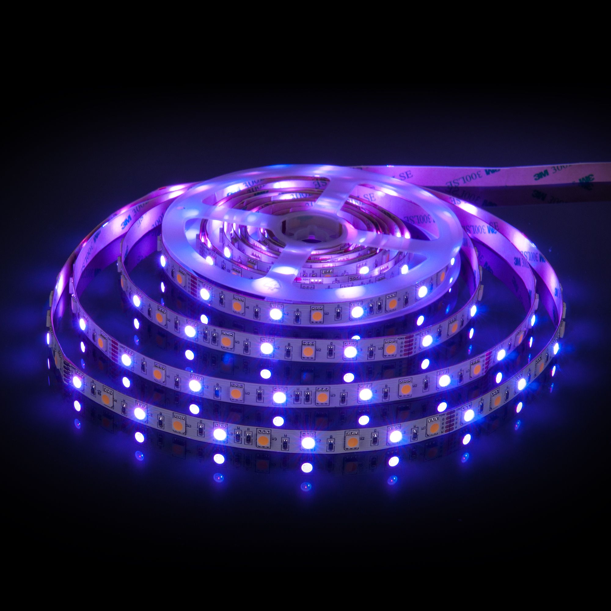 Лента светодиодная 24V 14,4W 60Led 5050+5050 IP20 MIX RGB/теплый белый, 5м a053728_ES