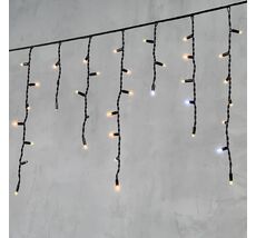 Гирлянда LTC Бахрома 3,1 x 0,5 м Экстра Тепло-Белая с Мерцанием Белого Диода 220В, 120 LED LL120BLW-1-2EWW