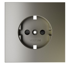 Накладка для розетки Voltum с заземлением и защитными шторками S70 VLS000704