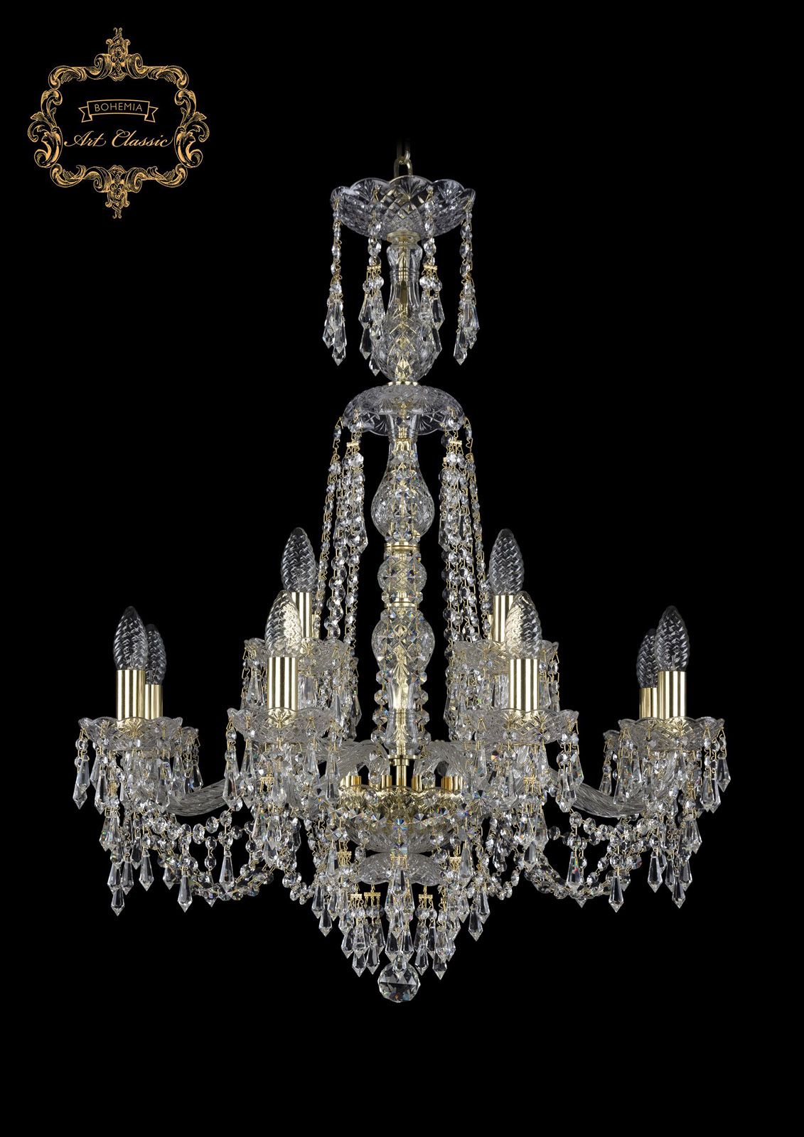 

Хрустальная люстра Bohemia Art Classic 11.23.8+4.220.XL-80.Gd.Dr, 11.23.8+4.220.XL-80.Gd.Dr