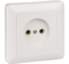 Розетка встраиваемая без заземления (белый) Systeme Electric RS10-132-B