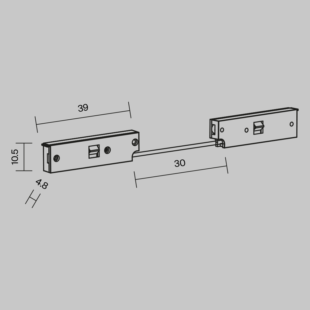 Коннектор питания угловой Maytoni Levity TRA184CPC-1B-7.5_MY